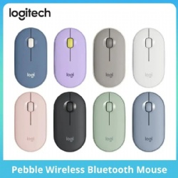 Logitech PEBBLE Laptop Tablet Computer Mouse Wireless Bluetooth Mouse Light and Thin Mute Office Battery Usb Mini Mouse